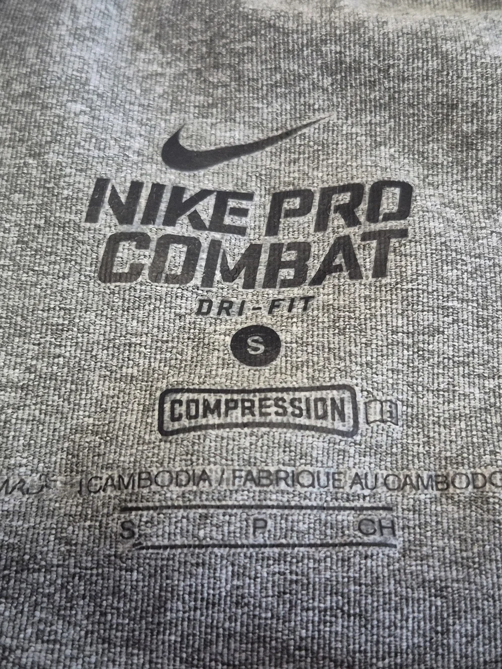 Nike Pro Combat Mens Compression Capri Pants Gray DriFit Base Layer Small 392370